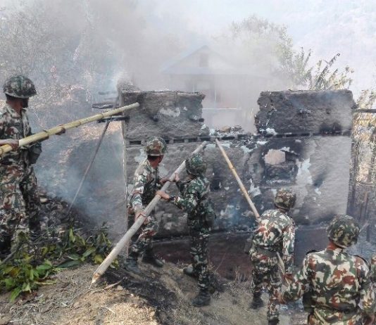 गाई गोठालाले सक्लाएकाे आगोबाट खोटाङमा ३६ लाखको क्षति