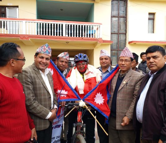 खोटाङको पर्यटन प्रबद्र्दनका लागि साईकल यात्रामा युवा