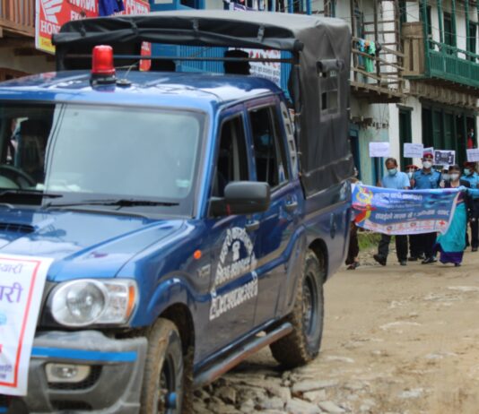 खोटाङमा पनि नेपाल मास्क अभियान